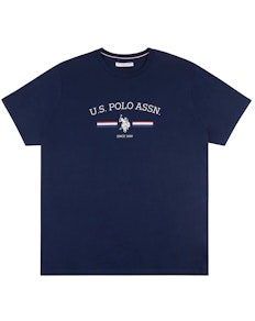 U.S Polo Assn. Stripe Rider T-Shirt Navy Blue